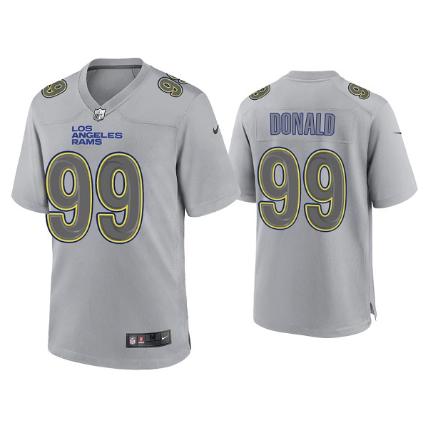 Men's Grey Los Angeles Rams #99 Aaron Donald Atmosphere Fashion Stitched Game Jersey
